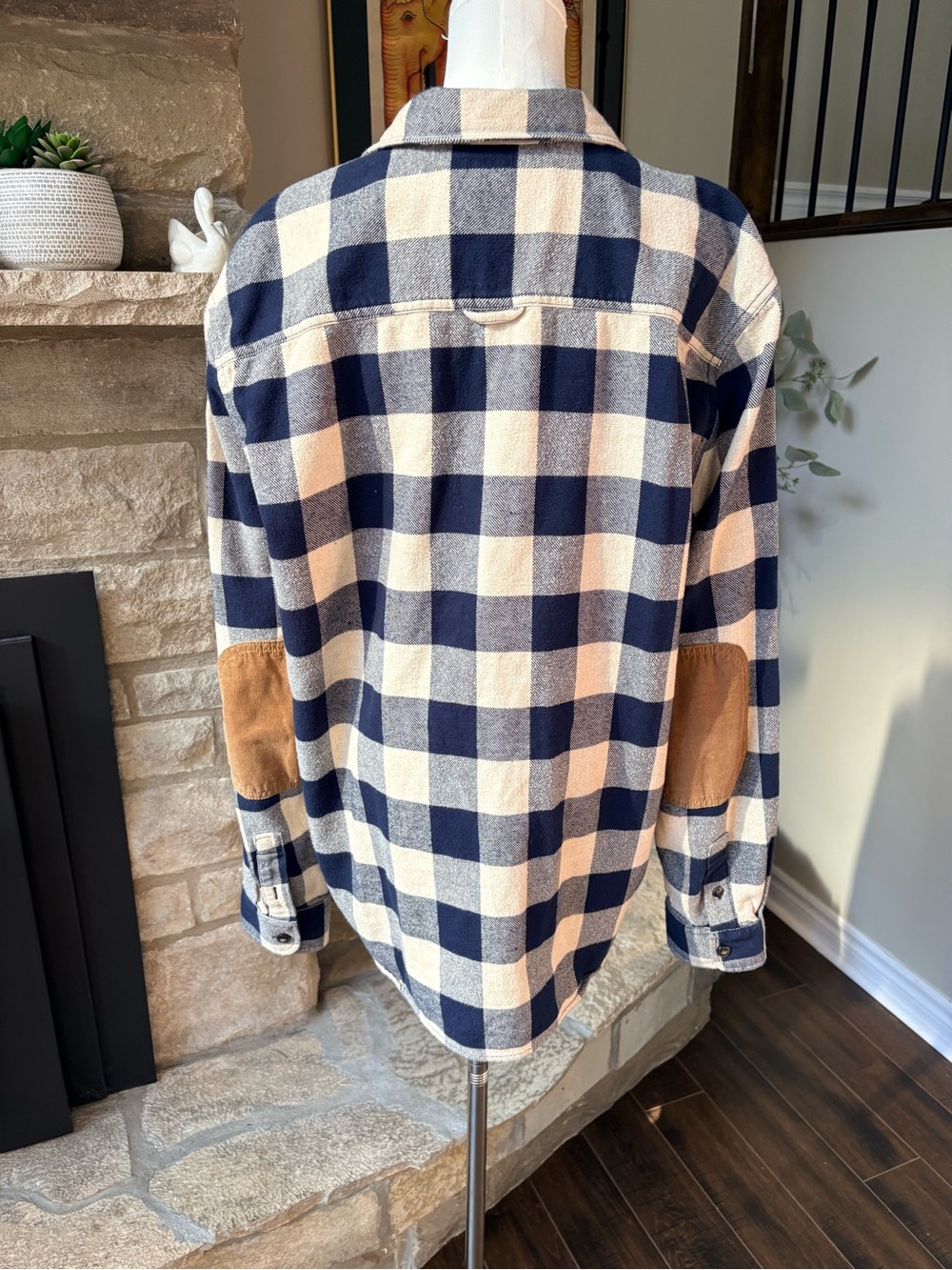 Roots 100% Cotton Buffalo Plaid Flannel Shirt Jacket XL - Picture 3 of 13